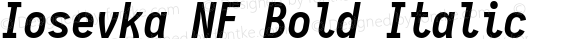 Iosevka Bold Italic Nerd Font Complete Mono Windows Compatible