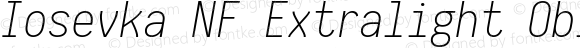 Iosevka Extralight Oblique Nerd Font Complete Mono Windows Compatible