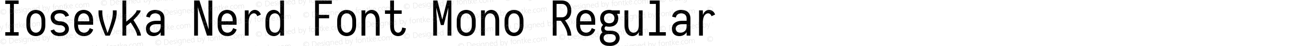 Iosevka Nerd Font Complete Mono