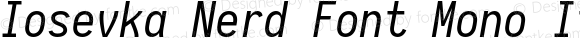 Iosevka Term Italic Nerd Font Complete Mono