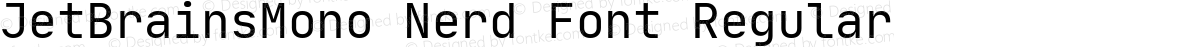 JetBrainsMono Nerd Font Regular