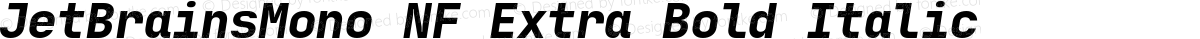 JetBrainsMono NF Extra Bold Italic