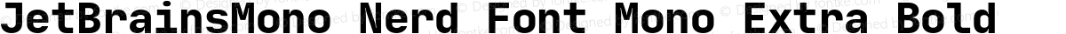 JetBrainsMono Nerd Font Mono Extra Bold
