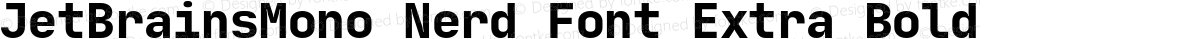 JetBrainsMono Nerd Font Extra Bold