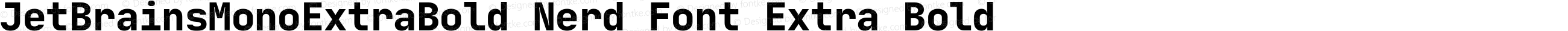 JetBrainsMonoExtraBold Nerd Font Extra Bold