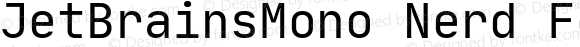 JetBrains Mono Regular Nerd Font Complete Mono