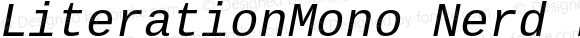 LiterationMono Nerd Font Italic
