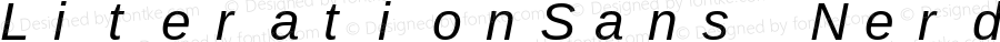 Literation Sans Italic Nerd Font Complete Mono