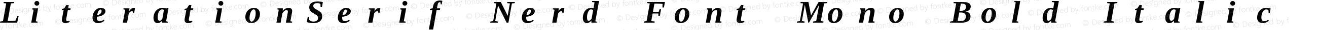 LiterationSerif Nerd Font Mono Bold Italic