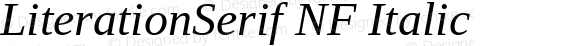LiterationSerif NF Italic
