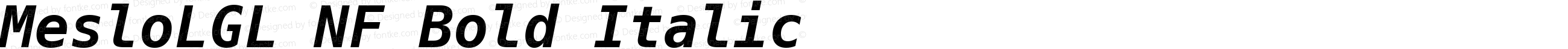 Meslo LG L Bold Italic Nerd Font Complete Windows Compatible