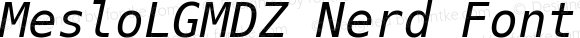 Meslo LG M DZ Italic Nerd Font Complete