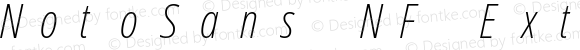 Noto Sans ExtraCondensed ExtraLight Italic Nerd Font Complete Mono Windows Compatible