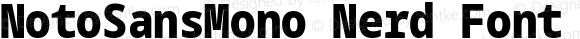 NotoSansMono Nerd Font Condensed Black