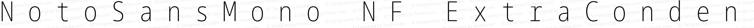 Noto Sans Mono ExtraCondensed ExtraLight Nerd Font Complete Mono Windows Compatible