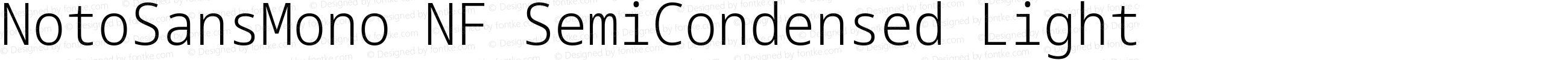 Noto Sans Mono SemiCondensed Light Nerd Font Complete Windows Compatible