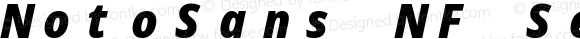 NotoSans NF SemiCondensed Black Italic