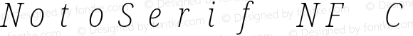 NotoSerif NF Condensed ExtraLight Italic