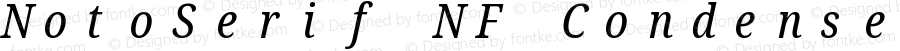 NotoSerif NF Condensed Italic