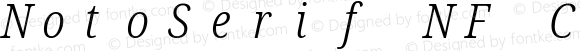 NotoSerif NF Condensed Light Italic