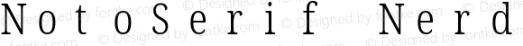NotoSerif Nerd Font Mono Condensed Light
