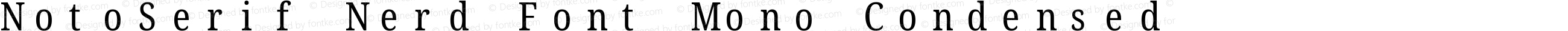 NotoSerif Nerd Font Mono Condensed