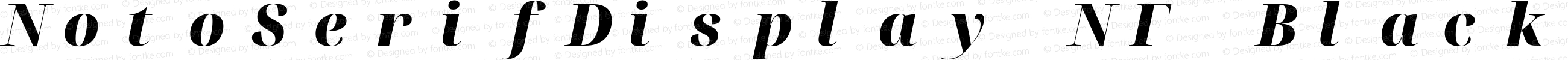 Noto Serif Display Black Italic Nerd Font Complete Mono Windows Compatible