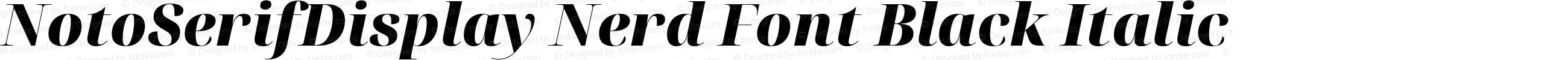 Noto Serif Display Black Italic Nerd Font Complete