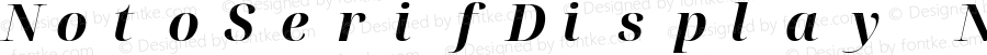 Noto Serif Display Bold Italic Nerd Font Complete Mono