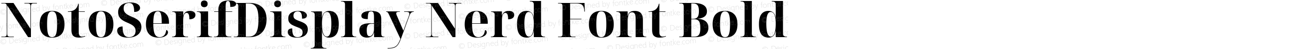 NotoSerifDisplay Nerd Font Bold