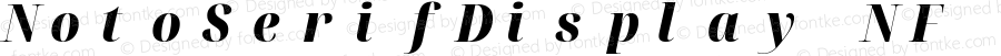 NotoSerifDisplay NF Condensed Black Italic