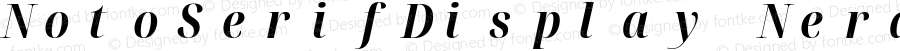 NotoSerifDisplay Nerd Font Mono Condensed Bold Italic