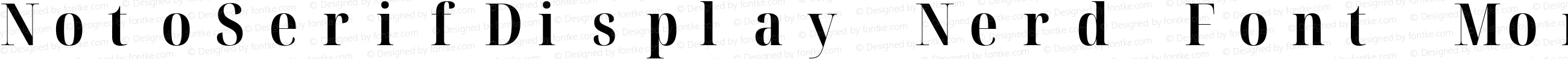 Noto Serif Display Condensed Bold Nerd Font Complete Mono