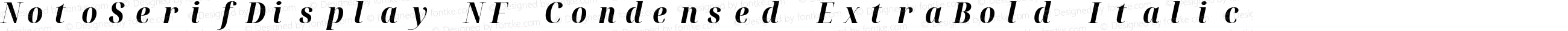 NotoSerifDisplay NF Condensed ExtraBold Italic