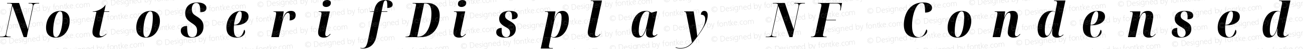 NotoSerifDisplay NF Condensed ExtraBold Italic