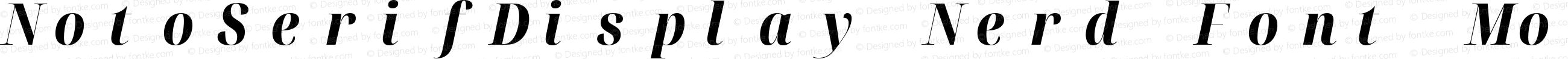 NotoSerifDisplay Nerd Font Mono Condensed ExtraBold Italic