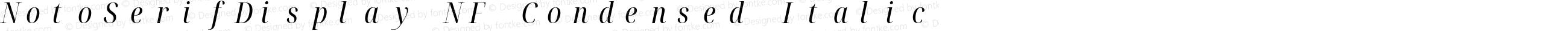 NotoSerifDisplay NF Condensed Italic