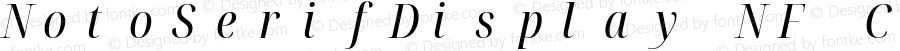 NotoSerifDisplay NF Condensed Italic