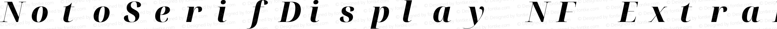 Noto Serif Display ExtraBold Italic Nerd Font Complete Mono Windows Compatible