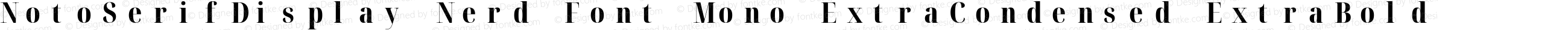 Noto Serif Display ExtraCondensed ExtraBold Nerd Font Complete Mono