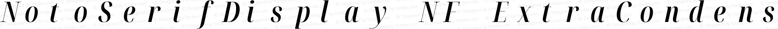 NotoSerifDisplay NF ExtraCondensed SemiBold Italic