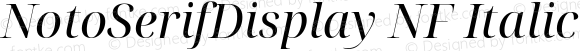 NotoSerifDisplay NF Italic