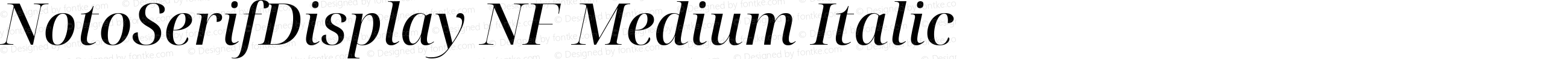 NotoSerifDisplay NF Medium Italic