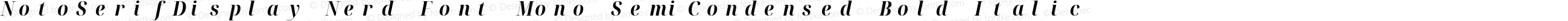 NotoSerifDisplay Nerd Font Mono SemiCondensed Bold Italic