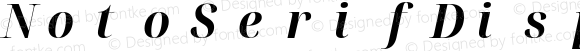 Noto Serif Display SemiCondensed Bold Italic Nerd Font Complete Mono