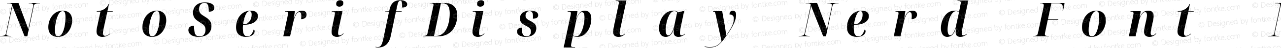 NotoSerifDisplay Nerd Font Mono SemiCondensed Bold Italic