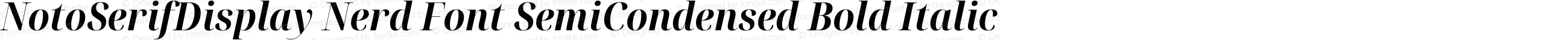 NotoSerifDisplay Nerd Font SemiCondensed Bold Italic