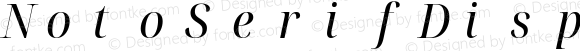 Noto Serif Display SemiCondensed Italic Nerd Font Complete Mono