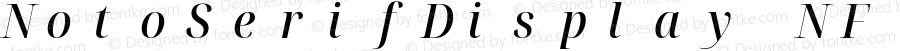 NotoSerifDisplay NF SemiCondensed Medium Italic