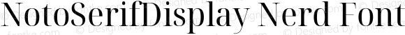 Noto Serif Display SemiCondensed Nerd Font Complete